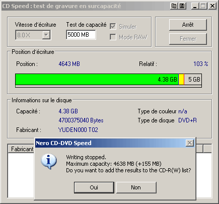 comment augmenter la capacité d'un dvd rw